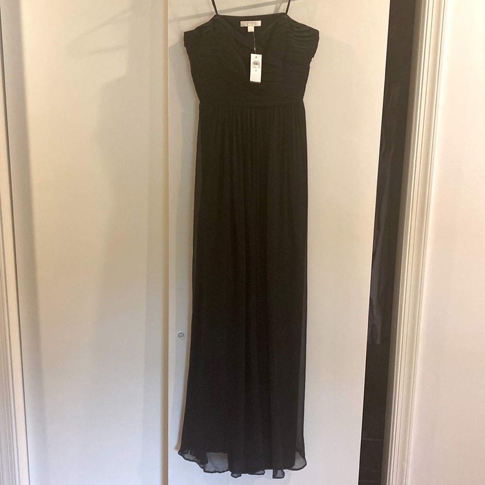 NWT Ann Taylor strapless chiffon gown 4